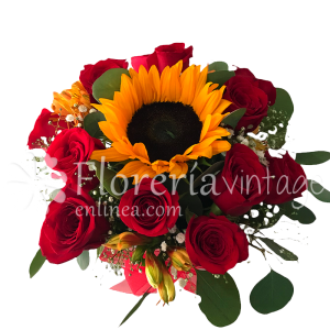 arreglos-florales-a-domicilio-12RRG-CAJ-12-rosas-y-girasol-en-caja